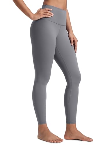 CRZ YOGA Butterluxe Yoga Leggings 25' - High Waisted Buttery Soft Womens Workout Lounge Pants Solar Grey Medium