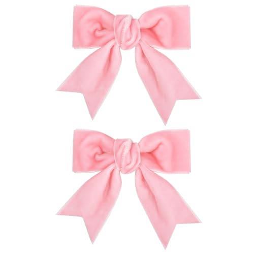 Velvet-Ribbon-Bow-Hair-Clip-Pink-Valentines-Christmas-Gift-Handmade-Cute-Alligator-Barrettes-Pins-Bowknot-Decor-Accessory-Small-for-Teen-Toddler-Baby-Girls-Kids-Women