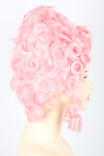 Perruque de Costume Rose 18ème Siècle Confortable Sans Chaleur - 4