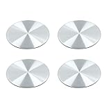 X AUTOHAUX 50mm Silver Tone Auto Car Wheel Center Hub Cap Sticker Emblem Badge Decal 4pcs