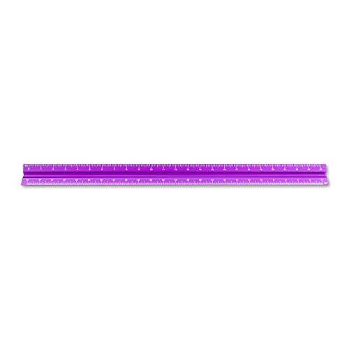 Image of Alumicolor Aluminum Engineer Solid Drafting Scale, 12IN, Purple