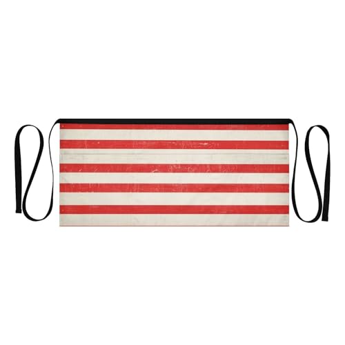 FASHON&FASCIN Server Apron with Pockets Waist Aprons Half Waitress Apron Striped Design for Gardening Restaurant,Multi8