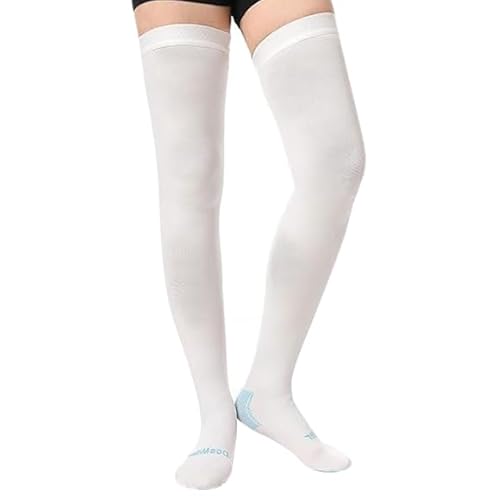 Doc Miller AE-THIGHHIGH-1520 Ted Hose Thigh High Anti Embolism Stockings For Women & Men, Hospital Style Surgical Stockings, Plus Size White Compression Socks 15-20Mmhg thumb #8