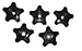 Black 5 Point Star KNOB, Female Through Hole 1/4