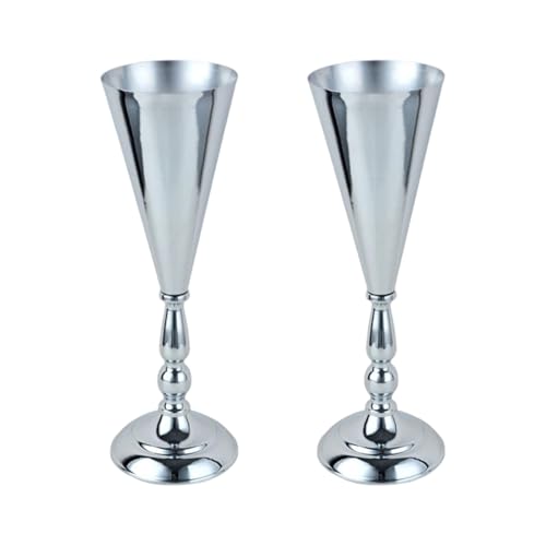Jarrones de trompeta decorativos para centros de mesa de comedor hogareño 2