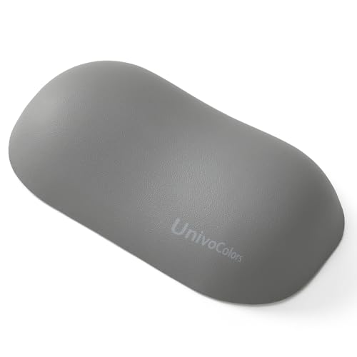 Image of UnivoColors Design-Wave Wrist Rest, Artificial Sheepskin+Memory Foam+Ergonomic+Anti-Slip Gel, Resilience Support During Work and Gaming,Mouse Accessory,Grey