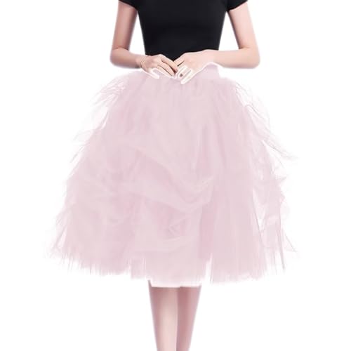 WDPL Women's Short Knee Length Ruffles Party Tulle Skirt - Main Image