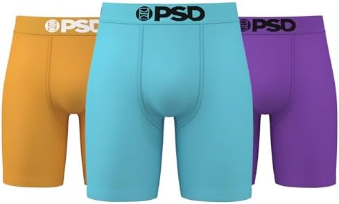 PSD Mens Underwear Solid Core Standard Boxer Briefs, Packs & Singles