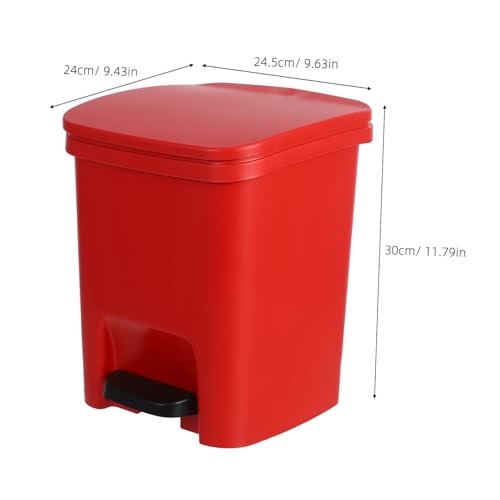 Caneca de basura rectangular con pedal y tapa 10 L miniatura 2