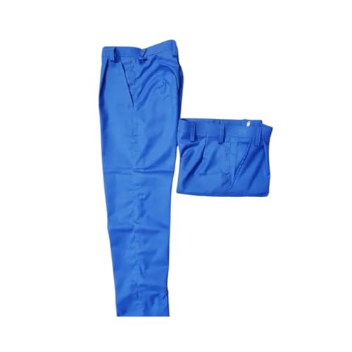 Image of White Cotton Trousers for Kids, Regular Fit