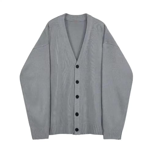 Men's Cardigan Sweaters V Neck Thick Elastic Long Sleeve Warm Solid Color Knit Sweater3