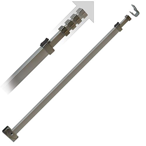 Ideal Security Sliding Patio Door Security Bar with Child-Proof Lock, Extendable, Anodized Silver (25.75-47.5 Inches)