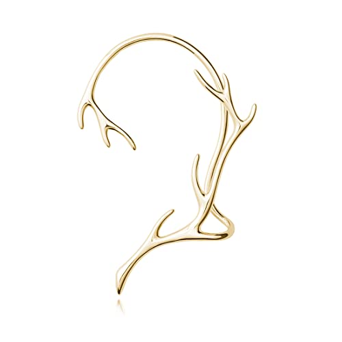 Reffeer Platinum Plated Copper Cartilage Cuff Earring Non Piercing Wraps for Women Clip Ons Earring Climber