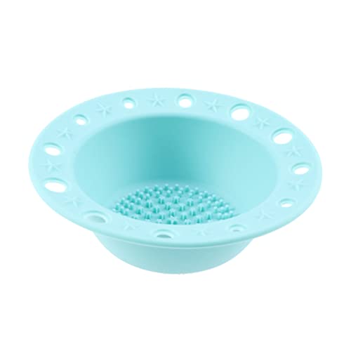 BIUDECO 1pc Silicone Makeup Brush Dot Texture Brush Washing Pad Ergonomic Holder Cleansing Tool