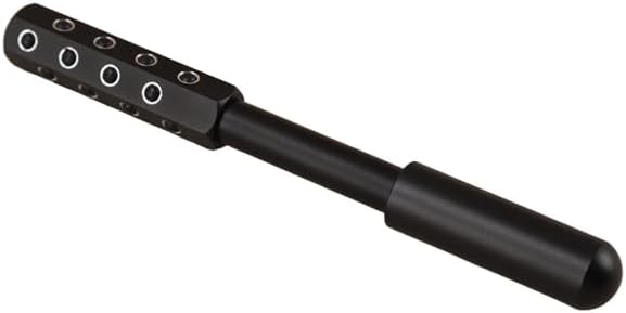 24-Stone Facial Roller - Cooling Face & Neck Massager Tool for Skin Rejuvenation | 360° Contouring with Germanium Stones & Aircraft Aluminum | Portable 7.6" Beauty Roller - Black - Image 3