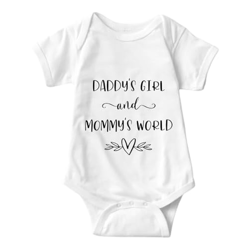 Brief Turbo Daddy's Girl and Mommy's World Baby Bodysuit Newborn Outfits Baby Romper Infant One Piece Outfits