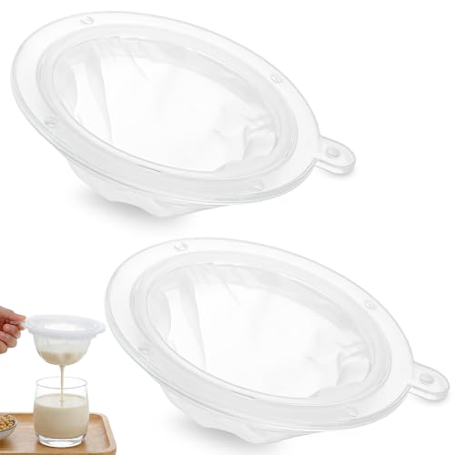 Guduling 2pcs 200 & 400 Mesh Strainer, Ultra Fine Mesh Strainer, Fine Mesh Strainers Filter for Cooking Oil Milk Juice Wine Cheese Whey Grease Coffee