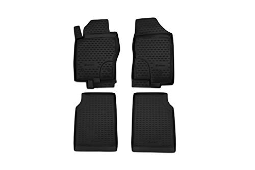 ELEMENT Alfombrillas para Nissan Navara 2010-2015 | Pickup | Suelo Coche | 4 Piezas