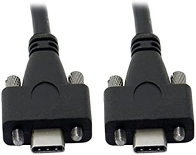 USB 3.1 Type-C Dual M2 Screws Locking to Locking USB-C 10Gbps Data Cable Panel Mount Type 200cm