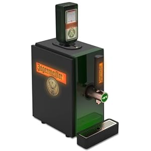Jägermeister Shot Machine 2.0 – Kräuterlikör bei -18°C zapfen – Meisterhafte Shots servieren – Die Zapfmaschine mit Kühlung passt auf Flaschengrößen 0,35l - 0,5l - 0,7l - 1l – 22,0 x 39,5 x 40,7 cm