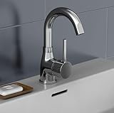 VIELSEITIGER EINSATZ: Die Waschtischarmatur mit hohem Auslauf und 360° Schwenkbereich bietet viele Einsatzmöglichkeiten ; Ausladung: 100 mm