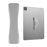 TECHGEAR Tablet Hand/Finger Grip Holder, Elastic Adhesive Grip Strap Universal Loop to Stick on Back of Tablets and Cases for Tablet, iPad, Samsung Tabs, Lenovo, Handheld Devices and more - Silver
