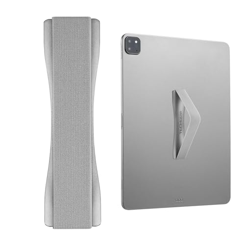 TECHGEAR Soporte de mano y dedo para tableta, correa de agarre adhesiva elástica universal para pegar en la parte posterior de tabletas y fundas para tabletas, iPad, Samsung Tabs, Lenovo, dispositivos