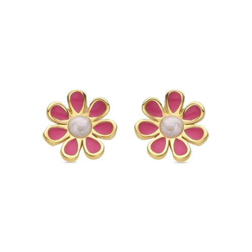 Pendientes para niña en plata 925 Kacel de Luxenter con oro de 18k