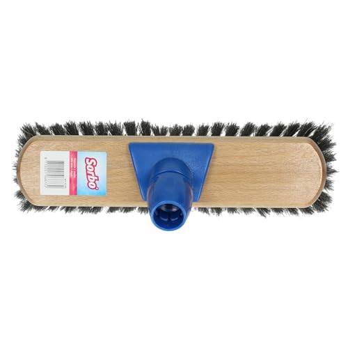 Sorbo Escoba de Madera de 30 cm, con Mezcla de Pelo Suave, Incluye Pelo de Caballo, para Suelos Lisos como Madera, Laminado, Azulejos, sin Mango, fácil de Limpiar y sin arañazos