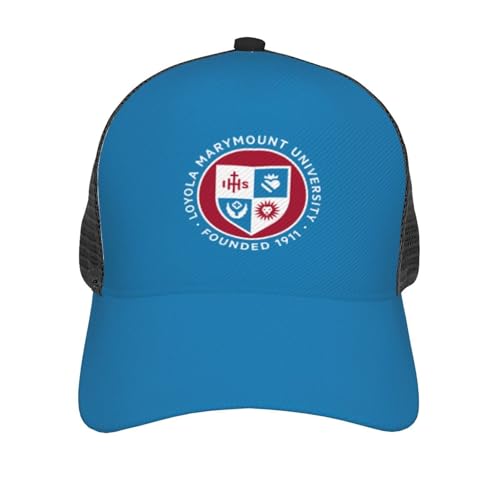 Loyola Marymount University Curved Brim Mesh Baseball Cap Casual Sun Hat for Unisex Black