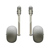 WONDERCAMEL Boat Launching Balloon Wheels (13'' x 7''), Removable Boat Transom Launching Dolly with 12'' Inflatable Fat Tires for Sand, Stainless Steel