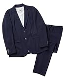 [ニッセン] メンズ ベルトループ付カットソーセットアップスーツ（ジャケット＋イージーパンツ） ネイビー 10L