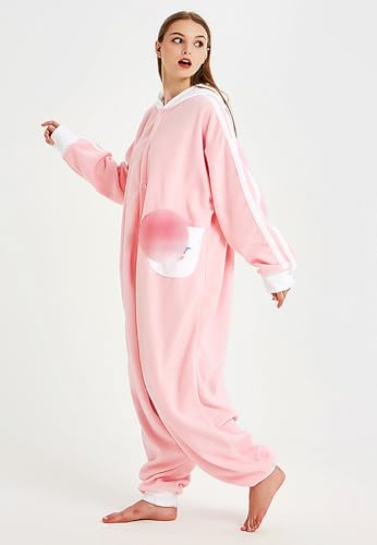 Eonxius Magic Novelty Hooded Onesie One Piece Pink Pajamas for Women Size S