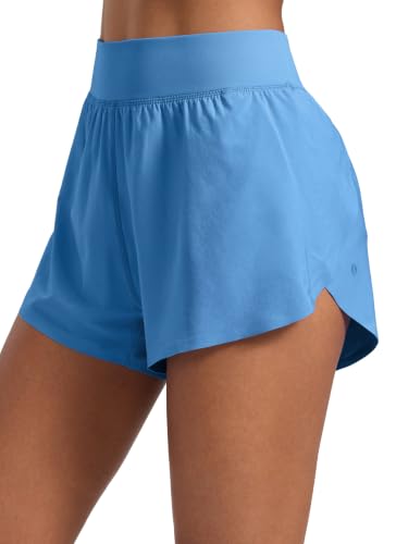 Image of CRZ YOGA High Waisted Split Running Shorts 3 inch