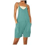 Joggers Mujeres Con Bolsillos Cintura Alta Joggers Acogedor Poliéster Bohemia Simple Sof Mamelucos Mujeres Verano De Gran Tamaño Straight Club Ropa, 01-verde menta, M