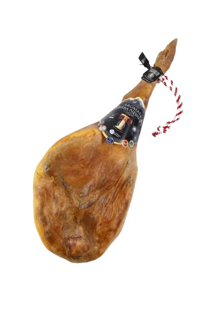 AROMAS SIERRA NEVADA - Jamón Denominación de Trevélez Negro, Curación Superior a 23 meses, Origen España, Curación al Natural en Sierra Nevada,Sin Gluten, Sin Aditivos Ni Conservantes. (9kg a 9,5kg)