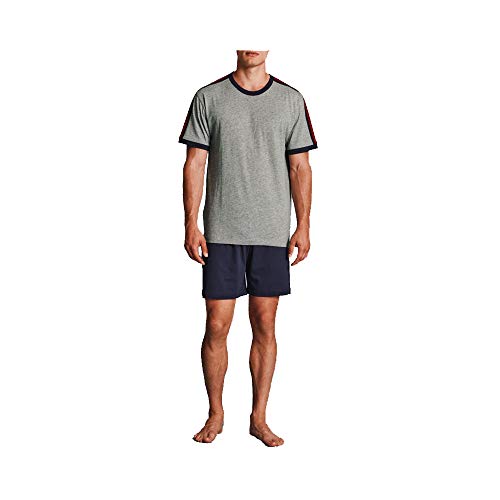 Pyjama homme coton manches courtes léger vêtement de nuit taille 52