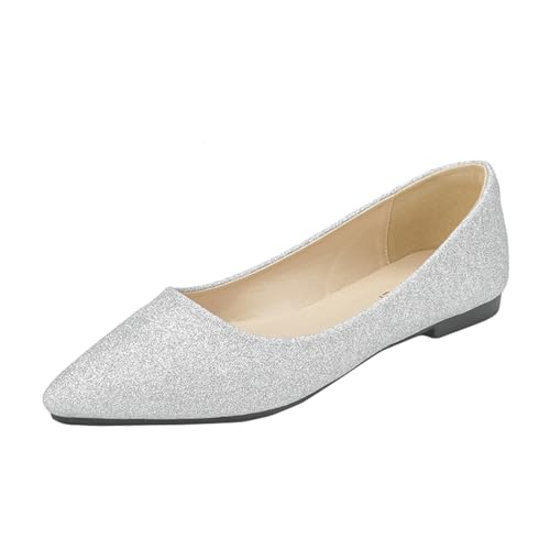 Ballerines paillettes de cérémonie au fini simili cuir haut de gamme