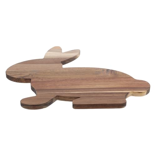 Animal Shape Cutting Board - Cute Bunny Wooden Serving Platter for Charcuterie Fruit and Meal Prep - Eco-Friendly Acacia Wood Design