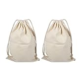 Riuulity Bolsa de Almacenamiento de Algodón con Cordón, Bolsa de Almacenamiento de Gran Capacidad, Saco de Lavandería para Uso Doméstico de Viaje, 2 uds.
