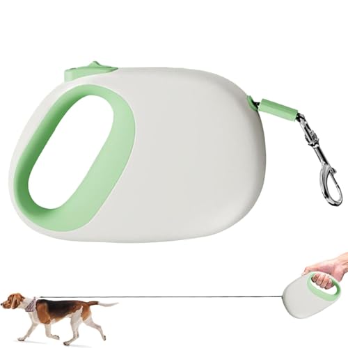 Correa extensible para perro, guía portátil de 5 m para tirar del perro, correa antideslizante para pasear mascotas con funciones de freno, pausa y bloqueo para perros pequeños y medianos, ideal para