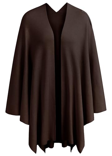 Image of PULI Womens Cross Front Poncho Shawl Wrap Elegant Wedding Formal Gift