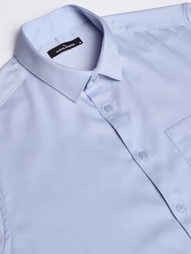 Image of Highlander Men's Slim Fit Formal Shirt | Solid Formal Shirt for Men | Comfortable Fabric | Stylish Design for Everyday Use & Office Wear