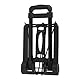 Well Home Support-Wagen aus Stahl und PP mit Riemen in schwarzer Farbe, 45 x 23 x 8 cm
