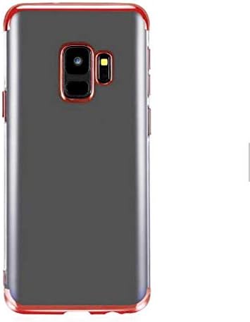 Alpha Forge Poco F1 (Launch Offer) Back Cover Transparent Shockproof Case with Electroplated Bumper Cushions for Anti Drop Protection- Super Slim, Flexible, Anti Scratch TPU case with Stylish Electroplated bumper finish in Red / Blue / Black / Gold options for Xiaomi Pocophone (Red)