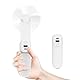 Gerbala 5 in 1 Mini-Ventilator, USB Wiederaufladbarer Taschenventilator, 30 Arbeitsstunden, Powerbank, Taschenlampe, Spiegel, Handyhalter für den Sommer im Freien, Tragbarer Handventilator (Weiß)