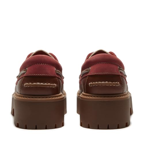 Timberland Timberland Women's Stone Street Boat Shoe, Rust Full Grain/Medium Red, 8 M US