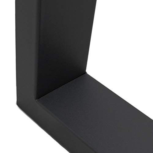 ECD Germany Set 2 Pieds de Table - 60 x 72 cm - Trapèze - Noir - en Acier Revêtu de Poudre - Pied de Meuble Banc - Support Profil Trapèze - Design Industriel - avec Pièces de Montage – vue 5