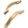 Amerdeco 10 Pack Champagne Bronze Cabinet Pulls 3 Inch(76mm) Hole Center Drawer Pulls Cabinet Hardware Kitchen Cabinet Handles for Bathroom Dresser Pulls ZH0068