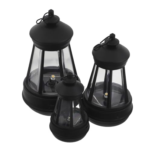 BIUDECO Linternas Solares Colgantes para Jardín 3 Piezas (grande, Mediana, Pequeña) Resistentes al Exterior, Decorativas para Patios y Estatuas, Luces Solares Automáticas para